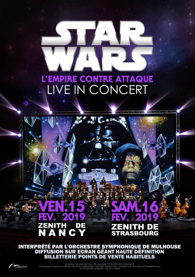 Star Wars in concert : l’Empire contre-attaque – Zenith Strasbourg – 16/02/2019